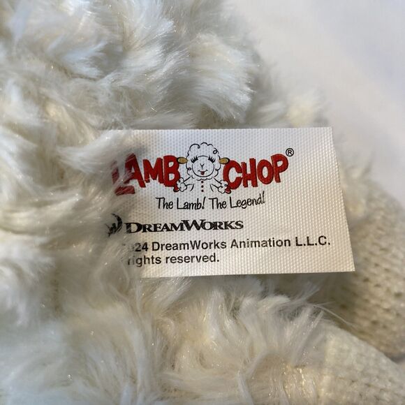 Multipet Sock-Face Lamb Chop Dog Toy w/Candy Cane Holiday Plush Soft Cute - Picture 8 of 16